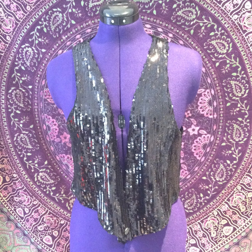 ❤️Guess black sequined vest